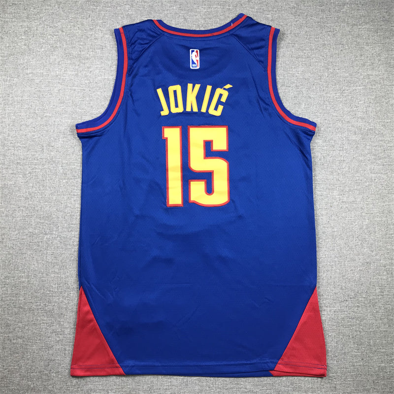 Men's Denver Nuggets Nikola Jokic Blue 2022/23 Statement Edition Swingman Jersey