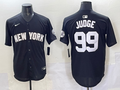 Men's New York Yankees Aaron Judge Black Lights Out Replica Player Jersey