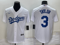 Men's Los Angeles Dodgers Chris Taylor White Replica Baseball Jersey