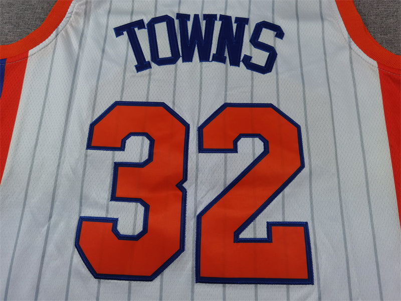 Men's New York Knicks Karl-Anthony Towns White 2024/25 Swingman Player Jersey - City Edition