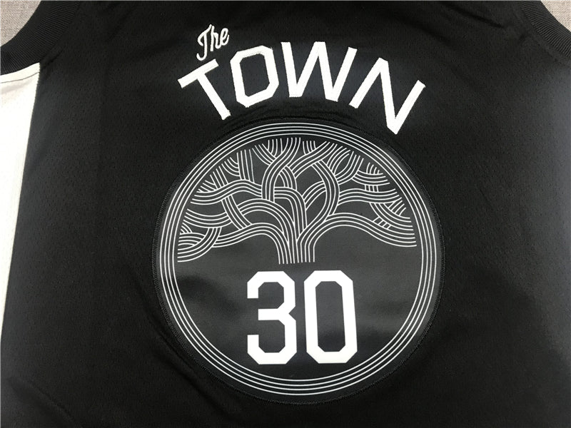 Men's Golden State Warriors Stephen Curry Black Fast Break Replica Jersey