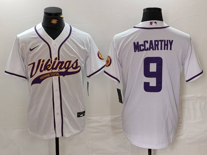 Men's Minnesota Vikings J.J. McCarthy White Game Jersey