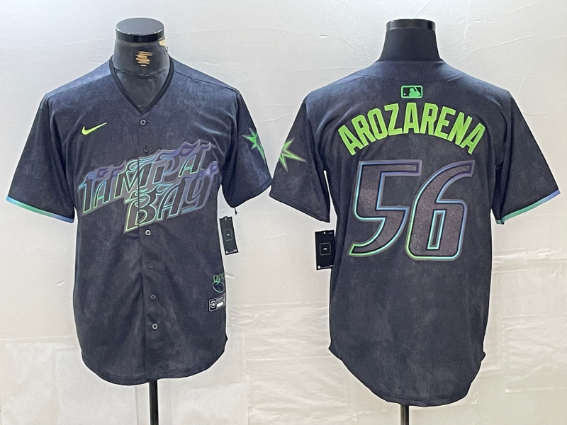 Men's Tampa Bay Rays Randy Arozarena Charcoal 2024 City Connect Limited Player Jersey