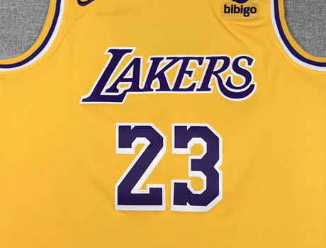 Men's Los Angeles Lakers LeBron James NBA Yellow Swingman Jersey