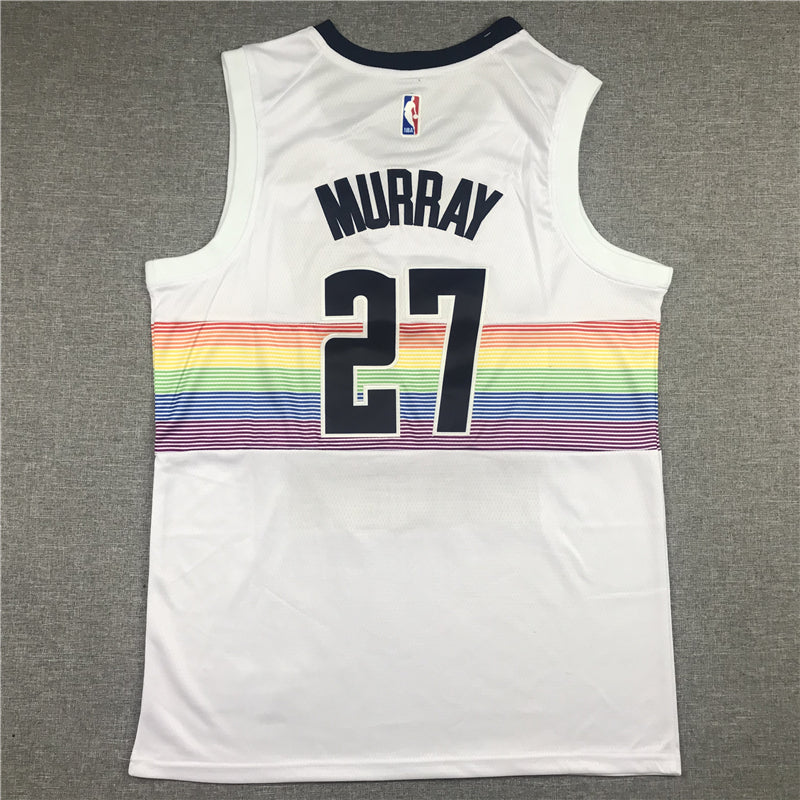 Men's Denver Nuggets Jamal Murray NBA White Player Jersey