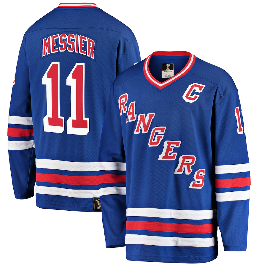Men's New York Rangers Mark Messier Blue Player Game Jersey