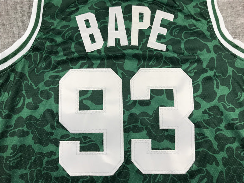 Men's Boston Celtics Bape Mitchell & Ness NBA Green Player Jersey