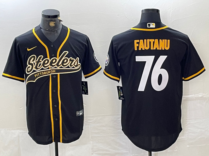 Men's Pittsburgh Steelers Troy Fautanu Black Game Jersey