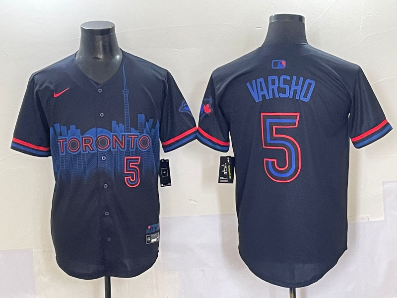 Men's Toronto Blue Jays Daulton Varsho Black 2024 City Connect Limited Player Jersey
