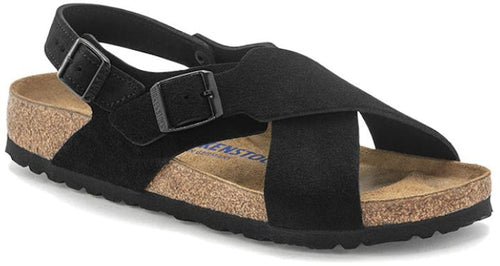 Birkenstock Tulum Suede Leather 1024086 Narrow Fit Black Sandals