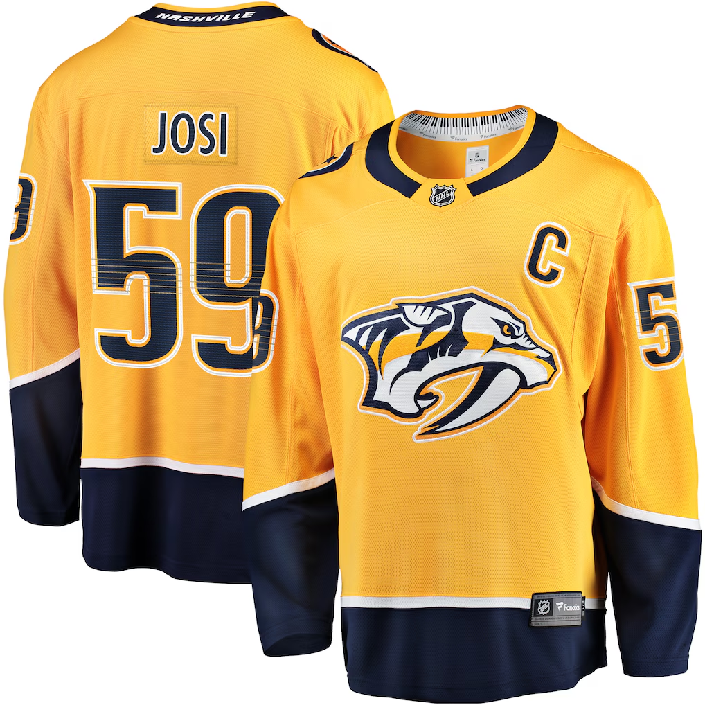 Men's Nashville Predators Roman Josi Fanatics Yellow Home Premium Jersey