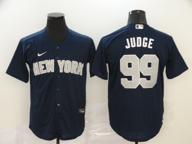 Men's New York Yankees Aaron Judge Navy Fashion Stitched Jersey