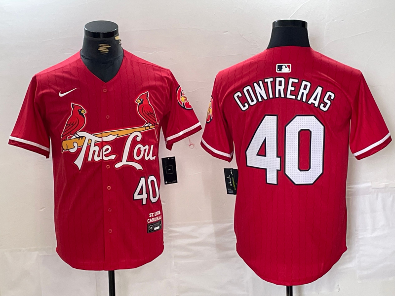 Men's St. Louis Cardinals Willson Contreras Red 2024 City Connect Limited Player Jersey