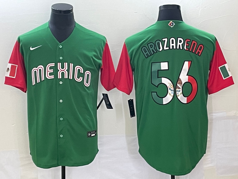 Men's 2023 World Baseball Classic Randy Arozarena Mexico Jersey Green