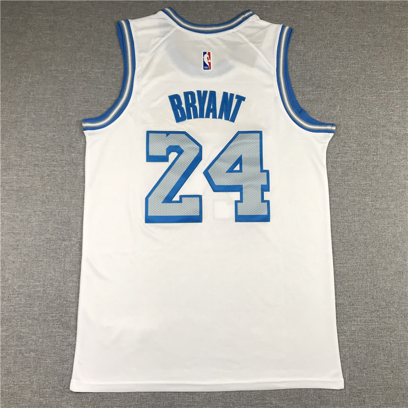Men's Los Angeles Lakers Kobe Bryant White 2020/21 Swingman Jersey City Edition