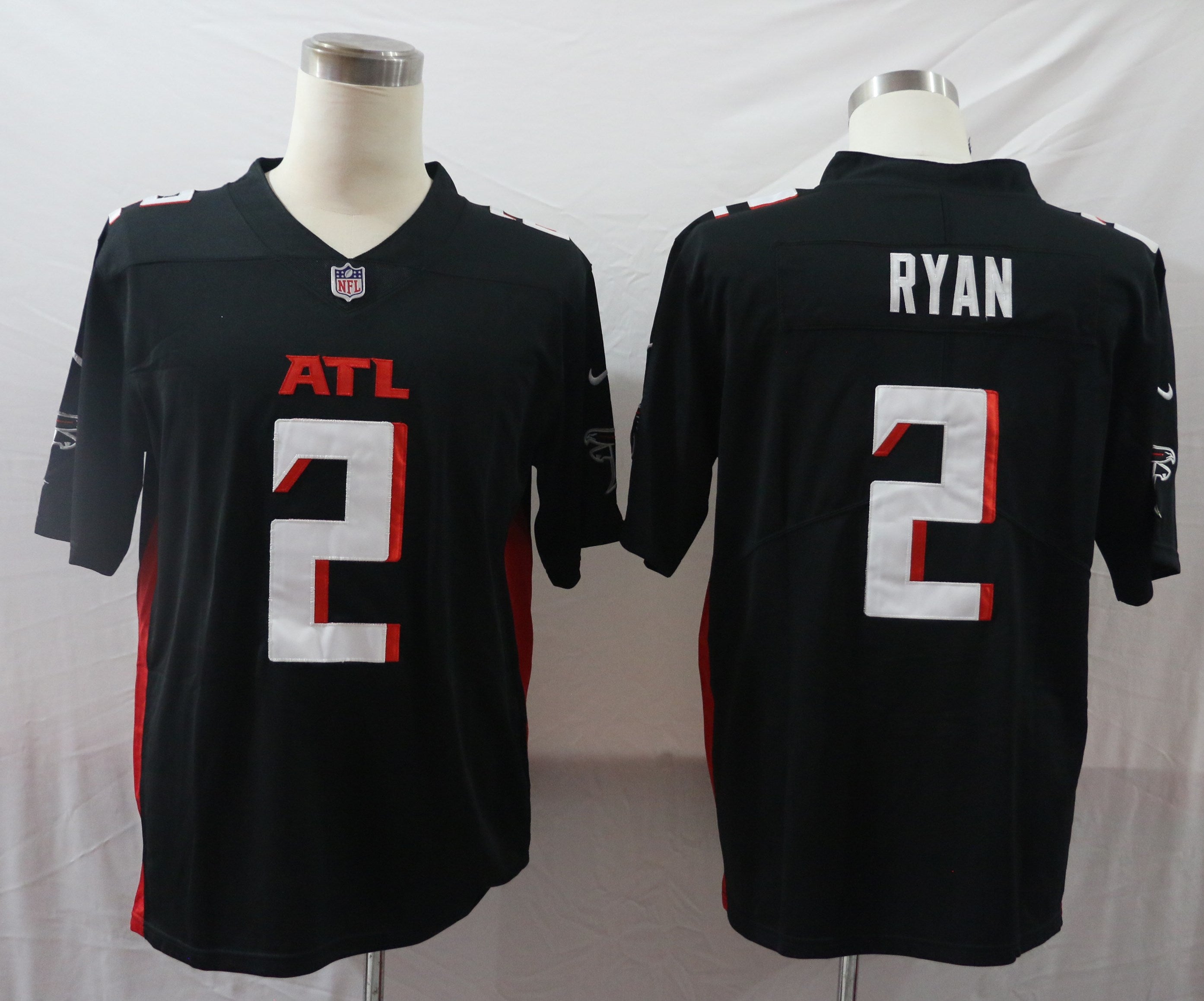 Men's Atlanta Falcons Matt Ryan Black Game Player Jersey