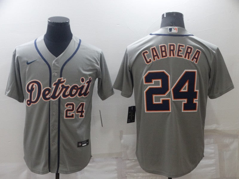 Men's Detroit Tigers Miguel Cabrera Gray Replica Player Jersey