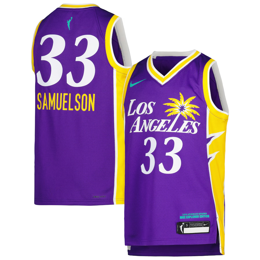 Men's Los Angeles Sparks Katie Lou Samuelson Purple 2021 Explorer Edition Victory Player Jersey