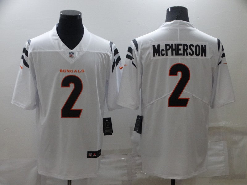 Men's Cincinnati Bengals Evan McPherson White Game Jersey