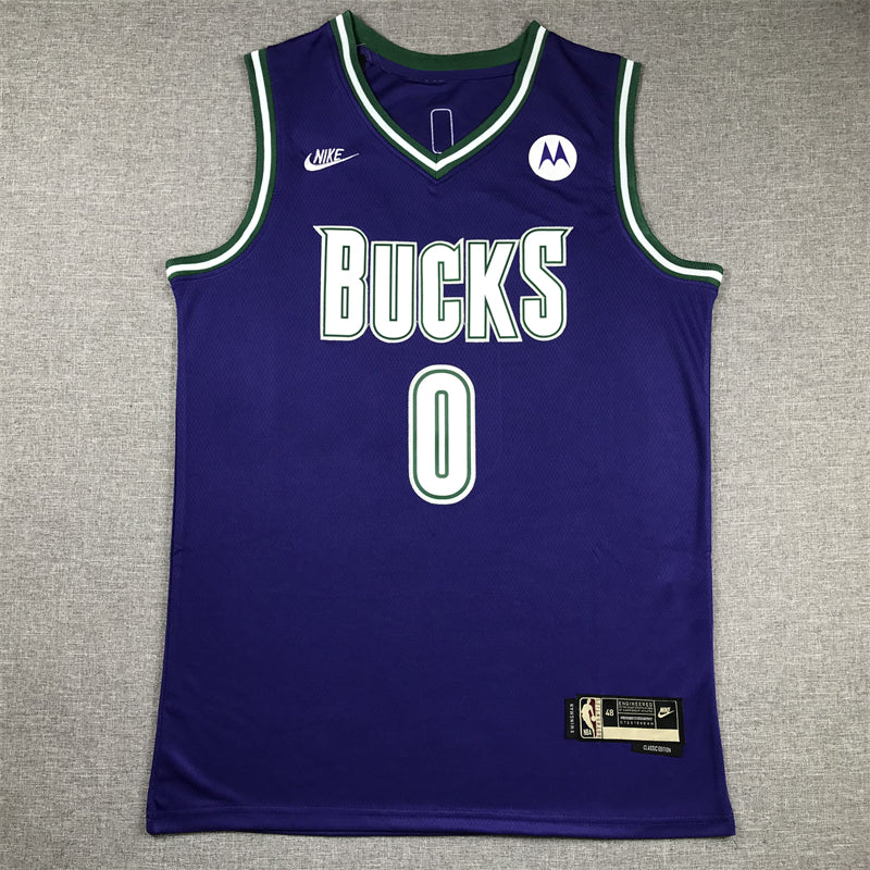 Men's Milwaukee Bucks Damian Lillard Purple Swingman Jersey - Classic Edition