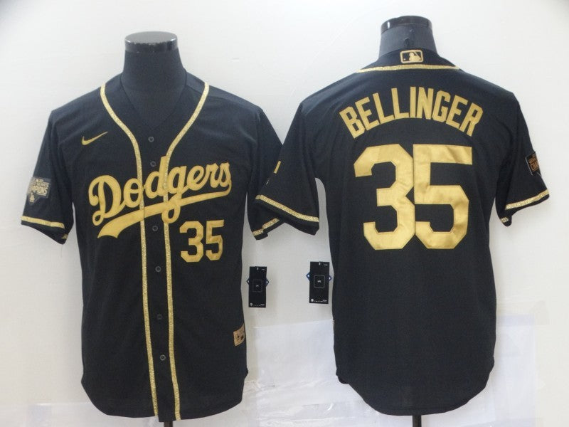 Men's Los Angeles Dodgers Cody Bellinger Black Authentic Game Jersey