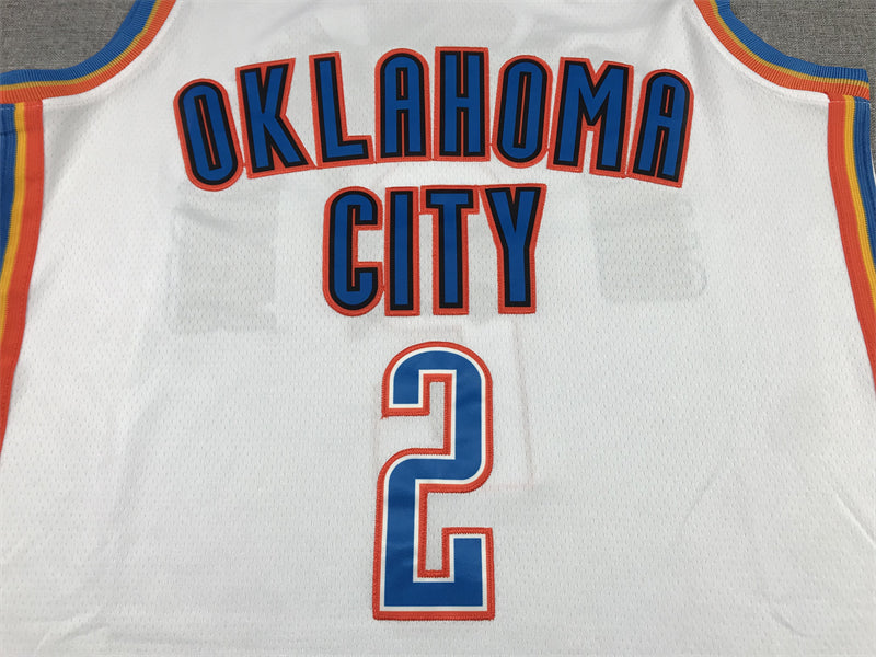 Men's Oklahoma City Thunder Shai Gilgeous-Alexander White 2022/23 Fast Break Replica Jersey - Association Edition