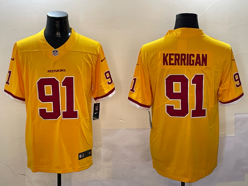 Men's Washington Commanders Ryan Kerrigan Yellow Game Jersey