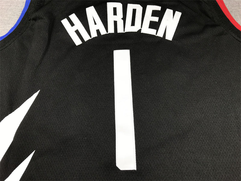 Men's LA Clippers James Harden Black Swingman Jersey - Statement Edition