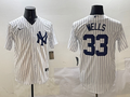 Men's New York Yankees David Wells White Home Replica Player Jersey