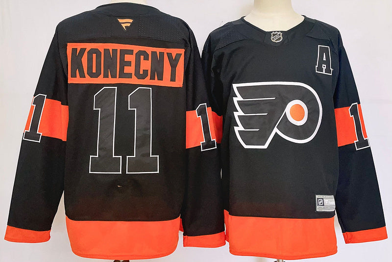 Men's Philadelphia Flyers Travis Konecny Fanatics Black Player Jersey