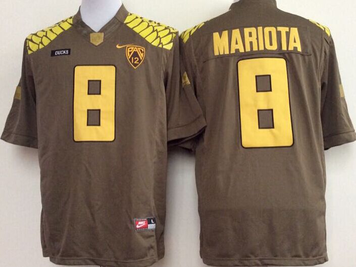 Men's Oregon Ducks Marcus Mariota Brown Player Jersey