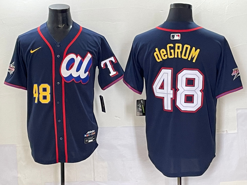 Men's American League Jacob deGrom Navy 2025 All-Star Edition Limited Player Jersey