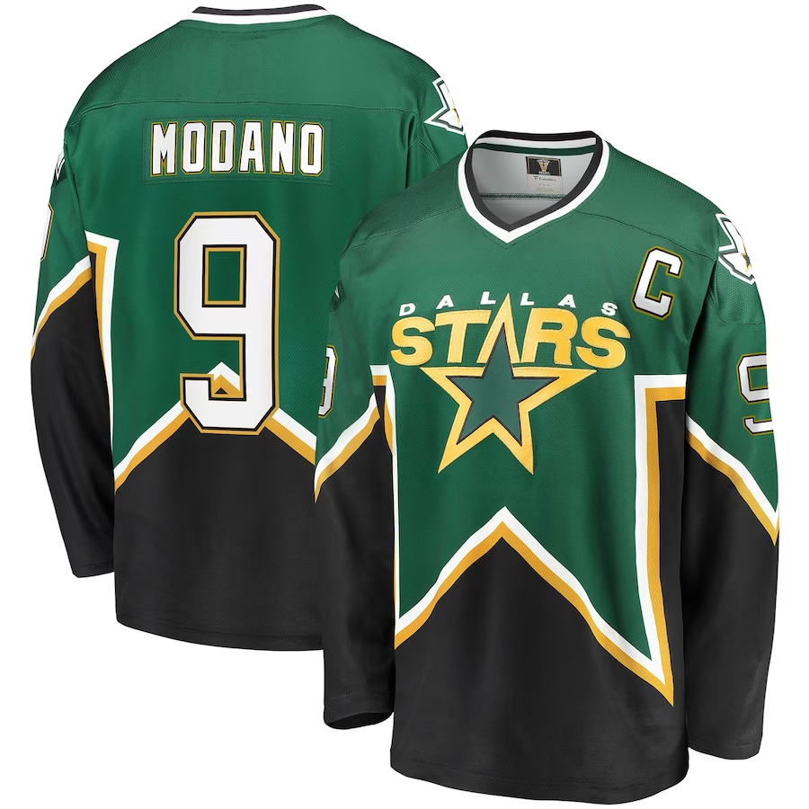 Men's Dallas Stars Mike Modano Kelly Green/Black Premier Breakaway Retired Player Jersey