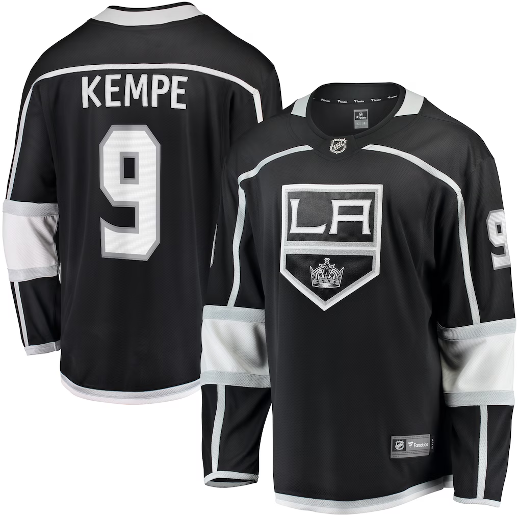 Men's Los Angeles Kings Adrian Kempe Fanatics Black Home Breakaway Player Jersey