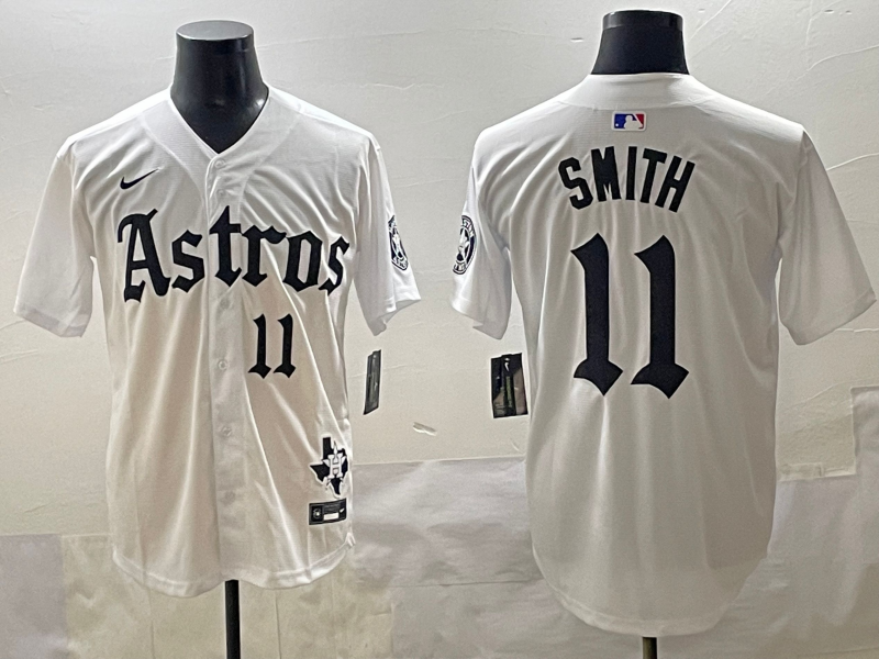 Men's Houston Astros Cam Smith White Team Player Jersey