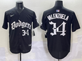 Men's Los Angeles Dodgers Fernando Valenzuela Black Alternate Player Jersey