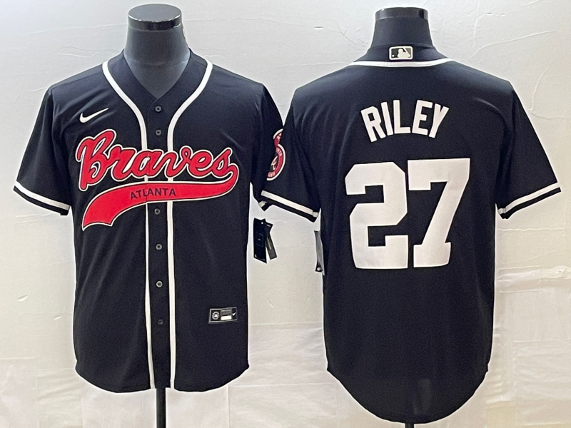 Men's Atlanta Braves Austin Riley Black Replica Player Jersey Joint Edition