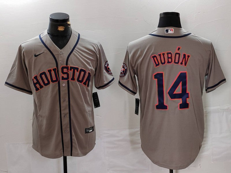 Men's Houston Astros Mauricio Dubon Gray Road Replica Player Jersey