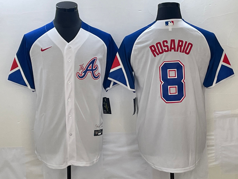 Men's Atlanta Braves Eddie Rosario White 2023 City Connect Replica Player Jersey