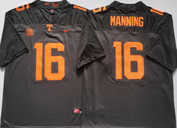 Men's Tennessee Volunteers Peyton Manning Black Player Jersey