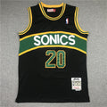 Men's Seattle Supersonics Gary Payton Black Throwback Swingman Jersey