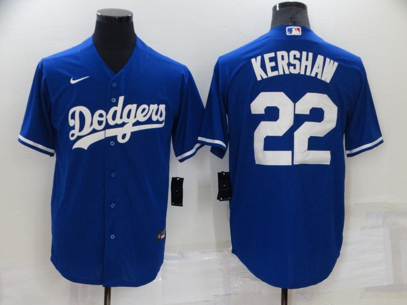 Men's Los Angeles Dodgers Clayton Kershaw Blue Replica Baseball Jersey