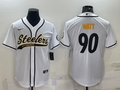 Men's Pittsburgh Steelers T.J. Watt White Game Jersey Joint edition