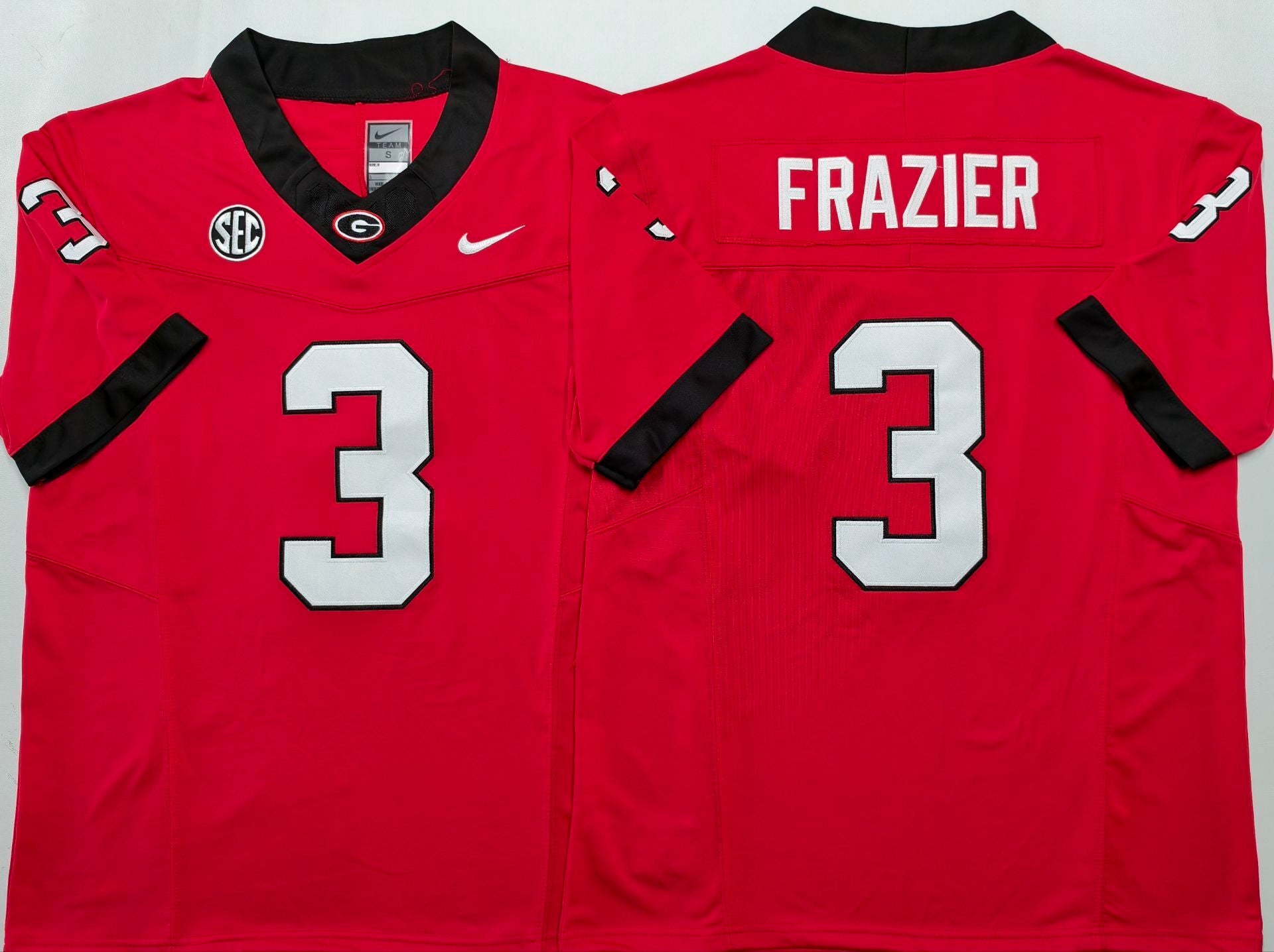 Men's Georgia Bulldogs Nate Frazier Red Player Game Jersey