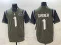 Men's New York Jets Ahmad Sauce Gardner Gotham Green 2025 Rivalries Collection Game Jersey