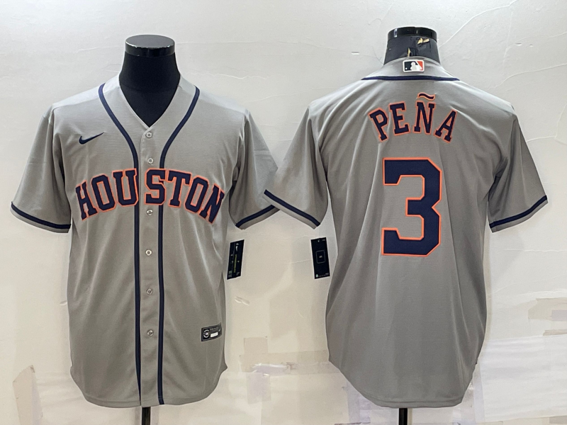 Men's Houston Astros Jeremy Pena Gray Replica Jersey