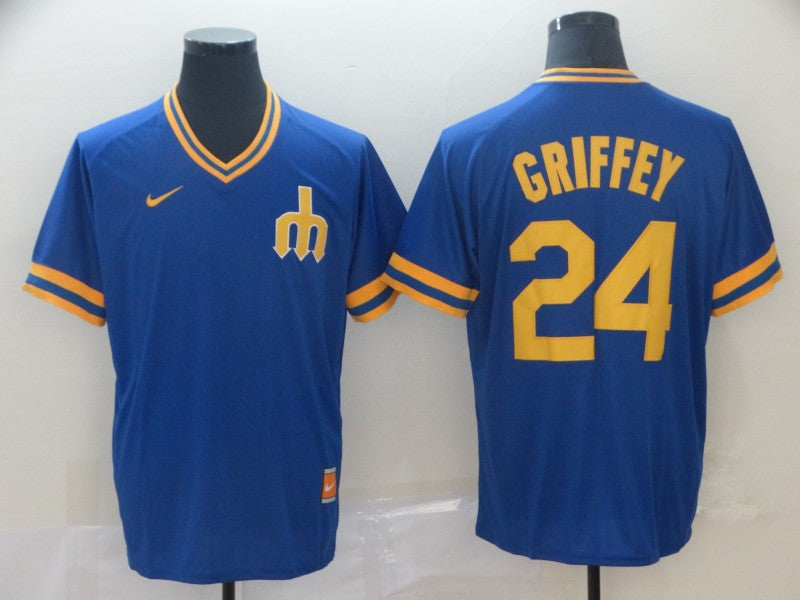 Men's Seattle Mariners Ken Griffey Jr. Blue Replica Player Jersey