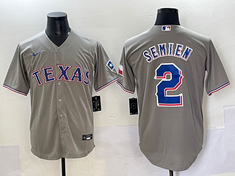 Men's Texas Rangers Marcus Semien Gray Replica Player Jersey