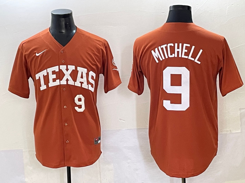 Men's Texas Longhorns Joley Mitchell Brown Replica Player Jersey