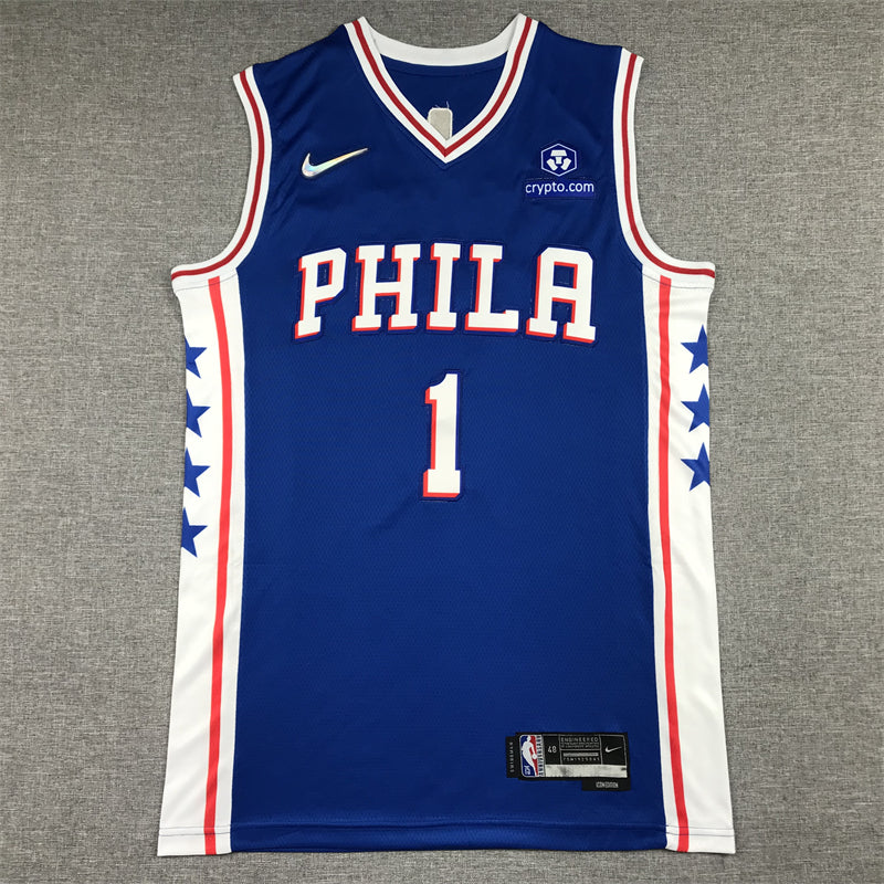 Men's Philadelphia 76ers James Harden Blue 2021/22 Fast Break Replica Jersey